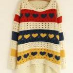 White Loose Women Knitting..