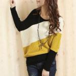 Yellow Stripe Ladies Knitt..